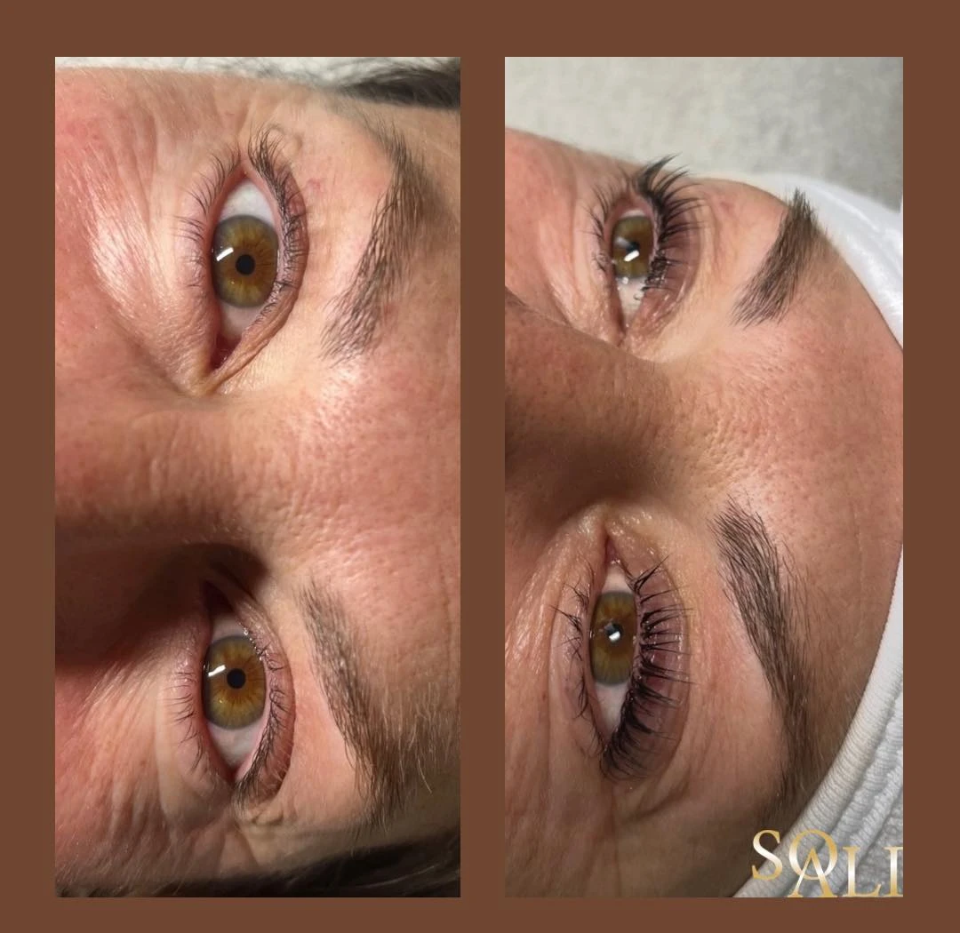 Rehaussement de cils, avant / après, à l'Institut Soali à Rognonas